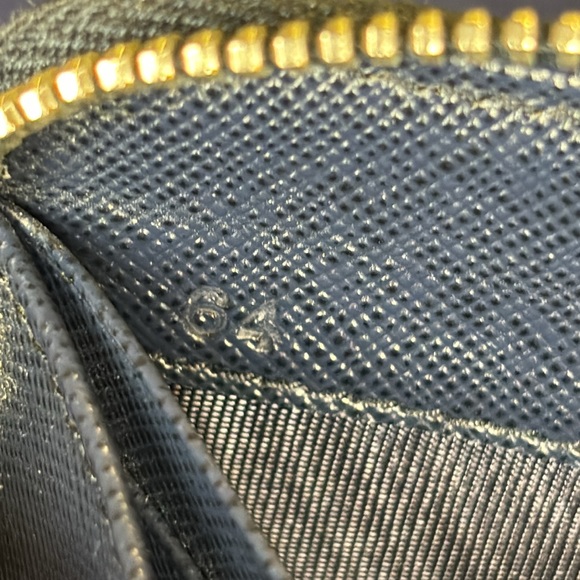 PRADA | Bi Color Saffiano Leather Long Zippy Wallet in Blue - Picture 11 of 11